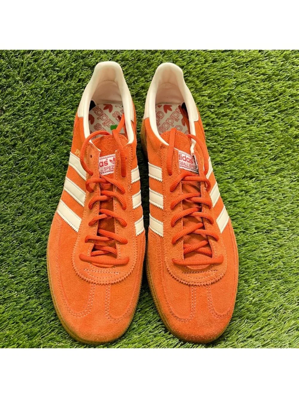 Adidas Handball Spezial Mens Size 11.5 Orange Athletic Running Shoes Sneakers